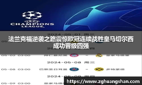 法兰克福逆袭之路震惊欧冠连续战胜皇马切尔西成功晋级四强